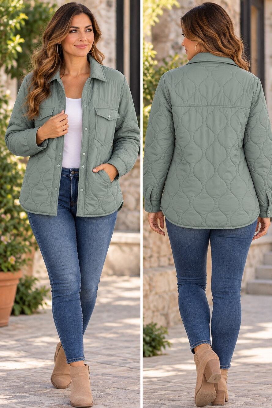 BAGATELLE Teal Green lightweight Puffer Jacket Sz Large